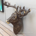 Popular bronze modern art deer head wall sculpture for sale